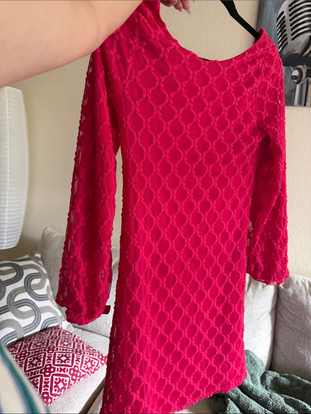 Love Fire Hot Pink lace Dress